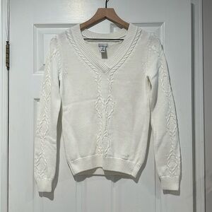 IZOD V-Neck Golf Sweater - 100% Cotton - Small